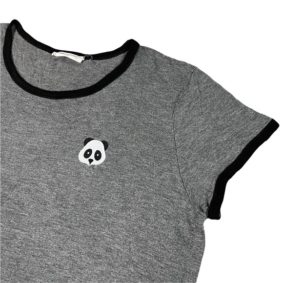 4/$32 French Pastry size Xl panda on front. Black arm cuffs & collar, grey shirt - Picture 2 of 7